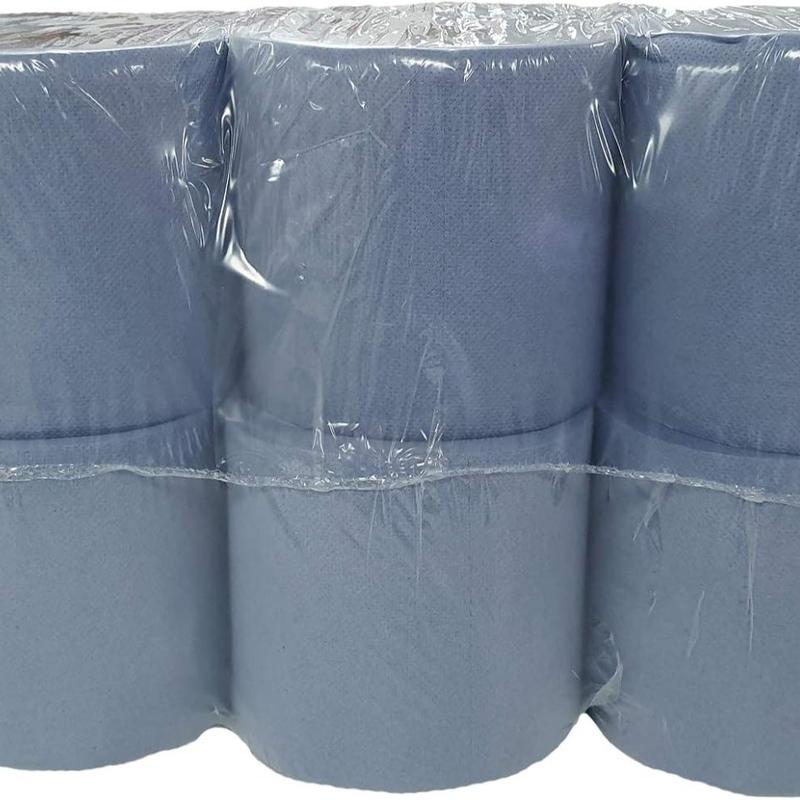 12 x Centre Feed Rolls Blue Tissue Paper Roll (2 Ply) Pack Toilet 1