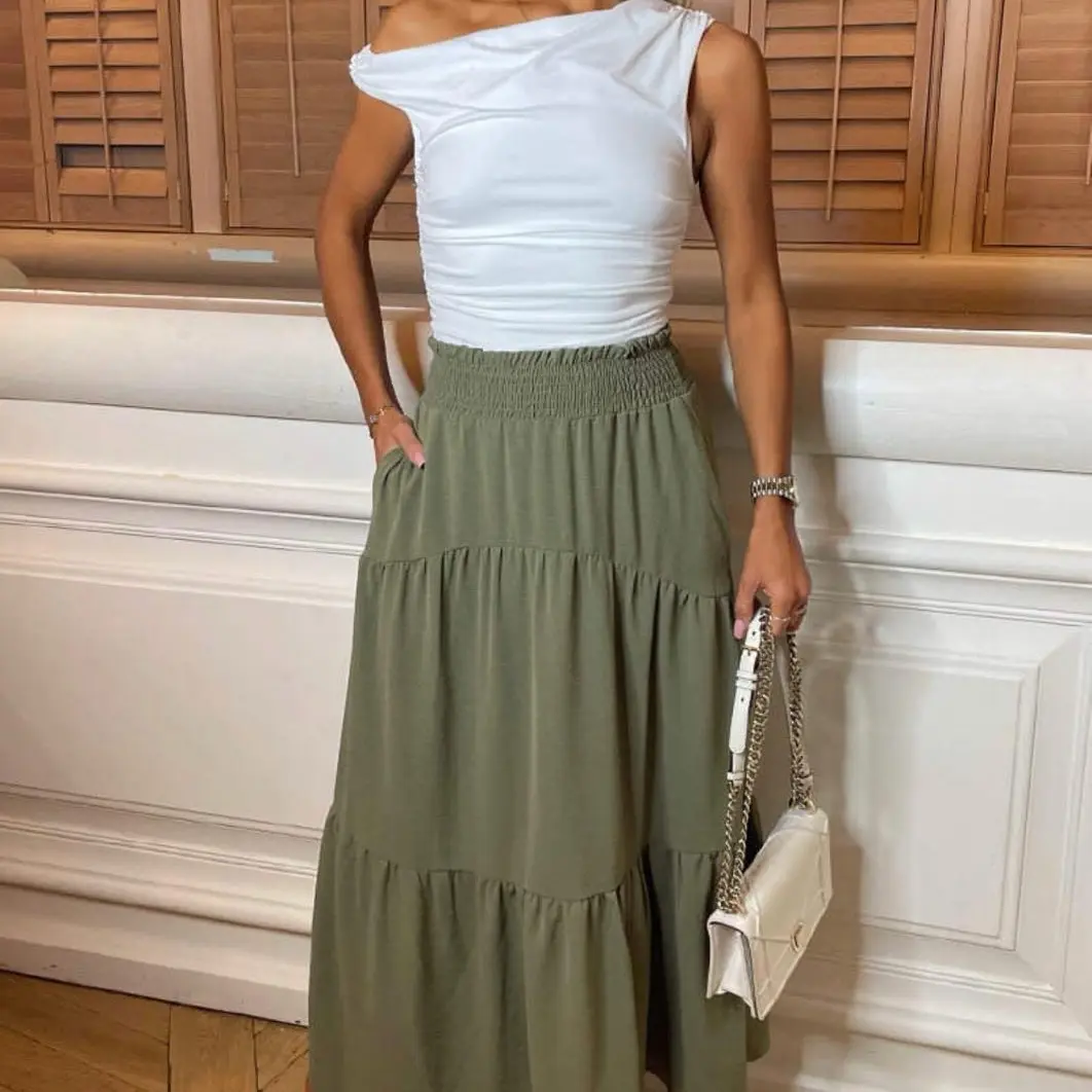 Ladies Shearing Frill Skirt,Comfortable,Women’s Casual Womenswear Dress Underwear Lady Casual Wear Summer Basic Short Breathable Formal Soft Bottom Day Elegance Piece