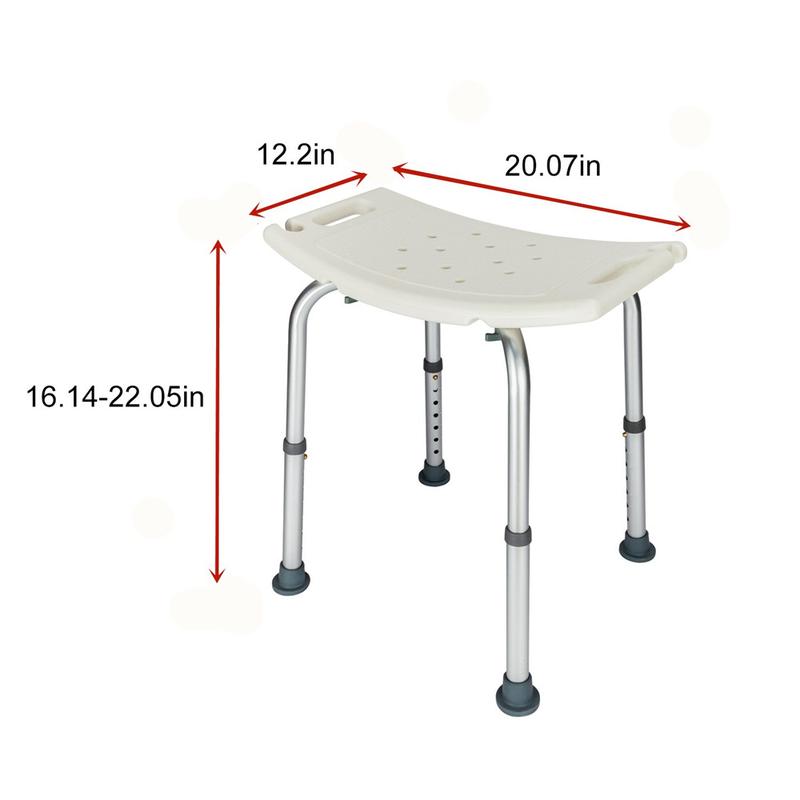 White 1.35MM Simple Bath Chair 2
