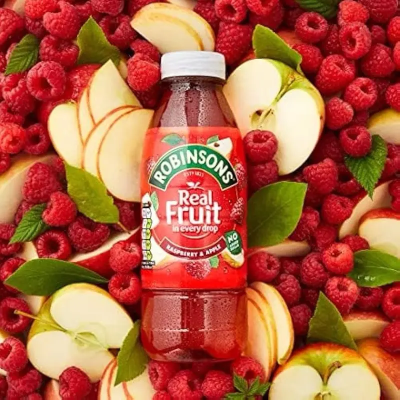 Robinsons Ready to Drink 12X500ML,Raspberry & Apple, Blackberry & Blueberry, Peach & Mango Bulk Buy Natural Fruity Beverage Tangy 2