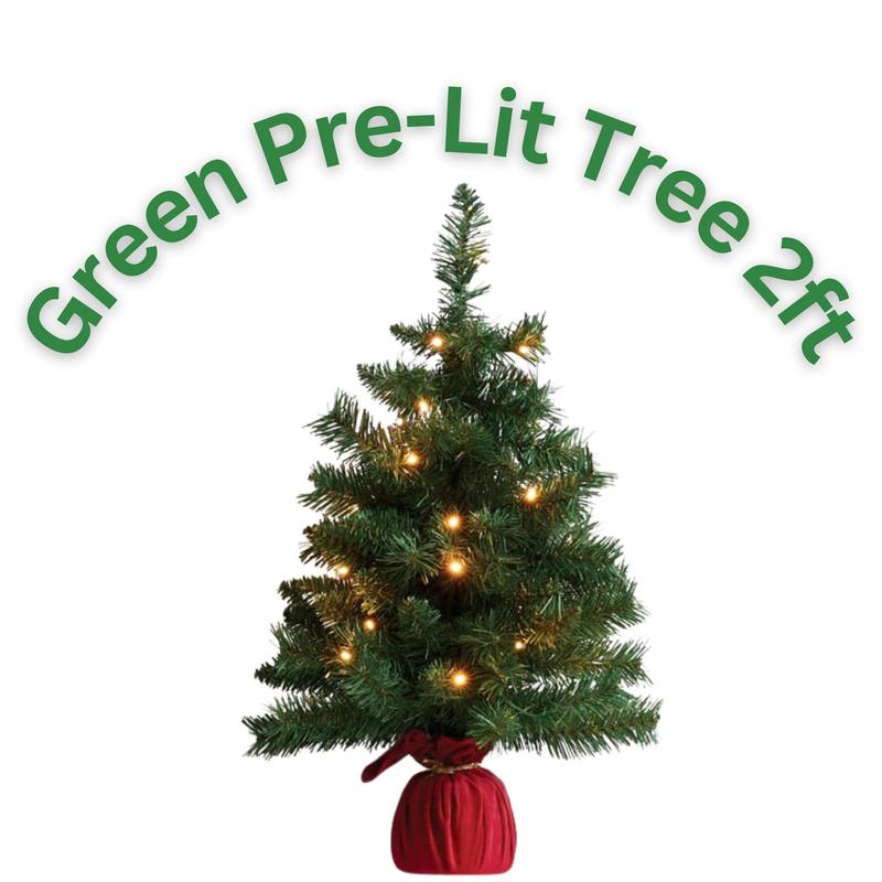2ft Mini Christmas Tree Christmas Table Decoration with Base, LED Lights, Small Indoor Christmas Decor & Gift, Battery operated, Christmas Decorations Indoor, Small Pre Lit Christmas Tree-Green 0