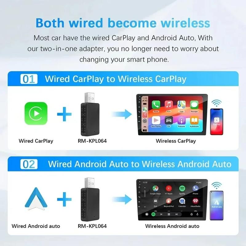 2024 New Mini Wireless CarPlay Android Auto Wireless Adapter For Kia Sportage K5 Carnival Picanto Soul Seltos Telluride Niro EV6 1