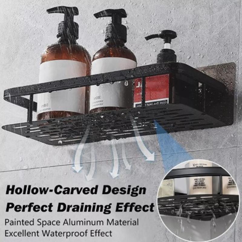 Product Introduction of 2Pcs Bathroom Shower Caddy Shelf Organizer No Drill Wall Mounted Shower Shelves Racks 9