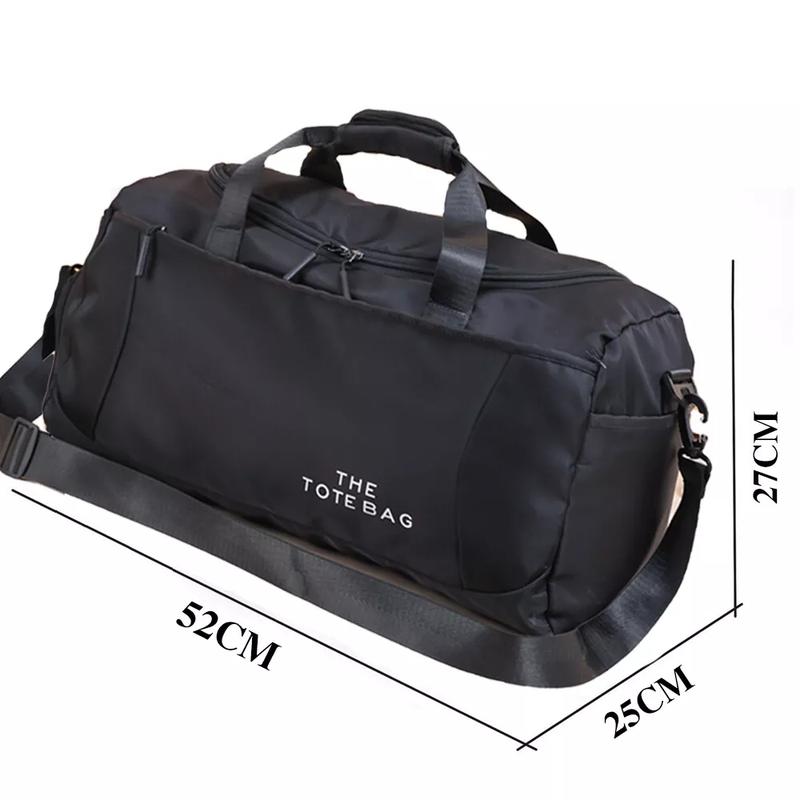 52x27x25cm Large black sport gym tote new duffle bag travel work gear bag 2