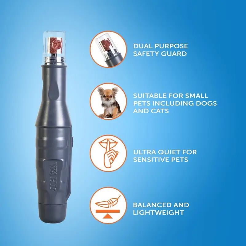 Battery Powered Classic Dog and Cat Nail Grinder - Trimmer for Safe and Effective Pet Nail Care 1