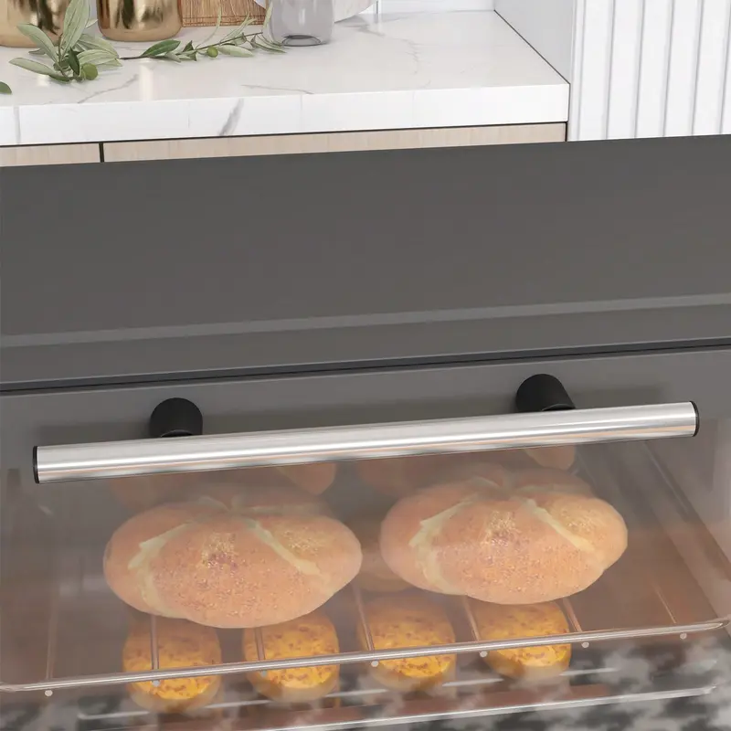 [Home kitchen] Mini Oven, 9L Countertop Electric Grill, Toaster Oven With Adjustable Temperature, Timer, Baking Tray And Wire Rack, 750W 6