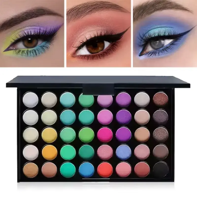 40 Colors Glitter Eyeshadow Palette Matte Waterproof Long Lasting Pressed Powder Cosmetics Kit Fashion Women Eye Makeup palette 2