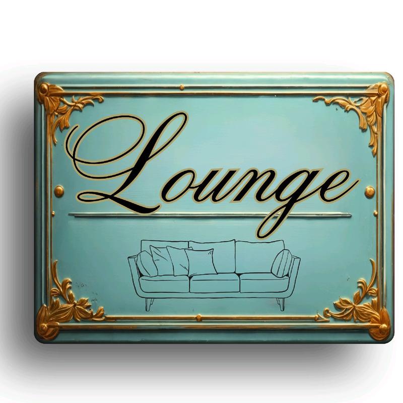 Door Signs for Home Plaques 1pcs, Kitchen, Lounge, Bedroom, Bathroom, Toilet, Ladies, Gents, Room Names Text, Vintage Rustic Pattern, Aluminium Metal, Shabby Chic Decoration for House Set, B&B Hotel Business Indoor/Outdoor - 20 x 15cm Retro Wall 4