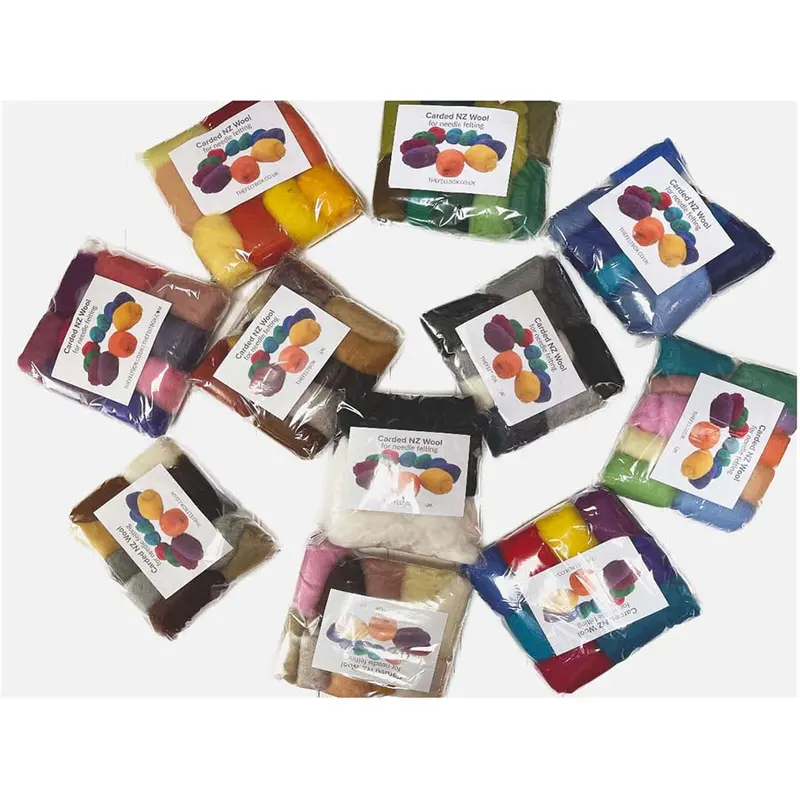 Carded Needle Felting Wool Shade Packs The Felt Box ® 100g 1