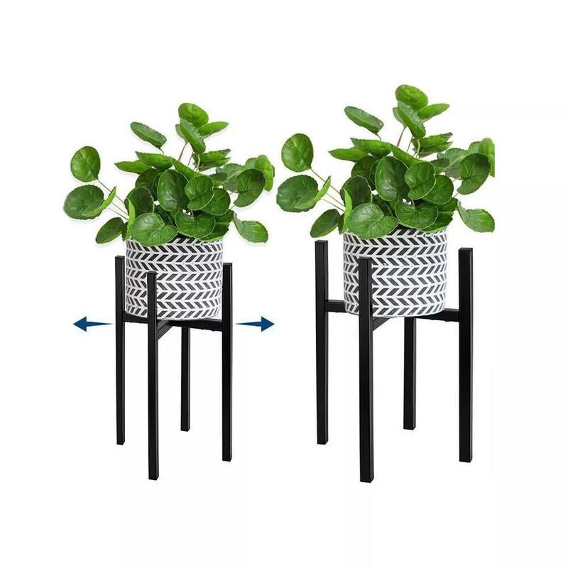 DOLMO 2 in 1 Adjustable Plant Stand Pot Plant Holder Metal Rack Outdoor Indoor Garden Plant Shelf 6