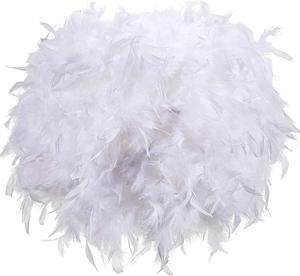 Giggi Feather Light Shade | Lamp Shades for Pendant Ceiling Light, Table Lamp, Floor Lamp | Fluffy Feather Lampshade Ceiling Light Shade for Living Room, Bedroom, Kitchen, Hallway