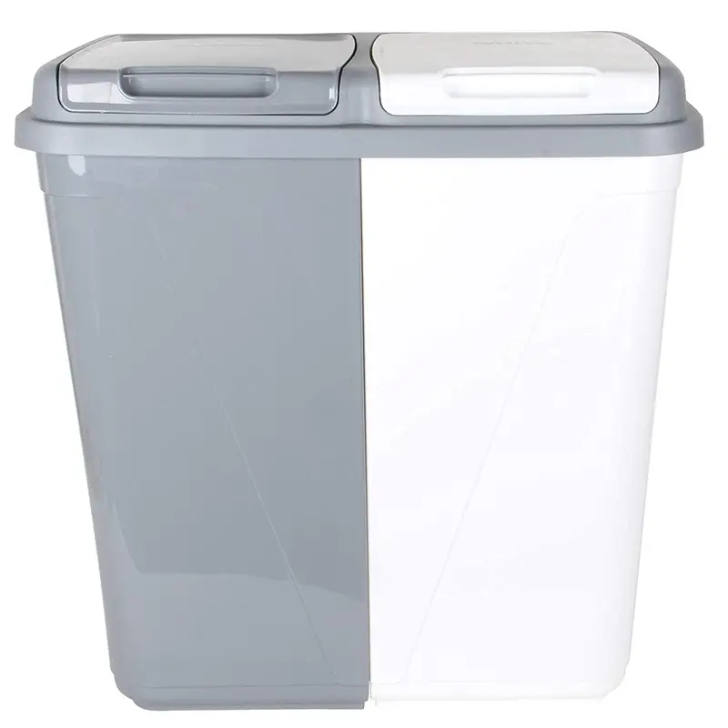 Jolie Max 90L Dual Compartment Kitchen Rubbish Bin Waste Recycling And Laundry Basket. 2