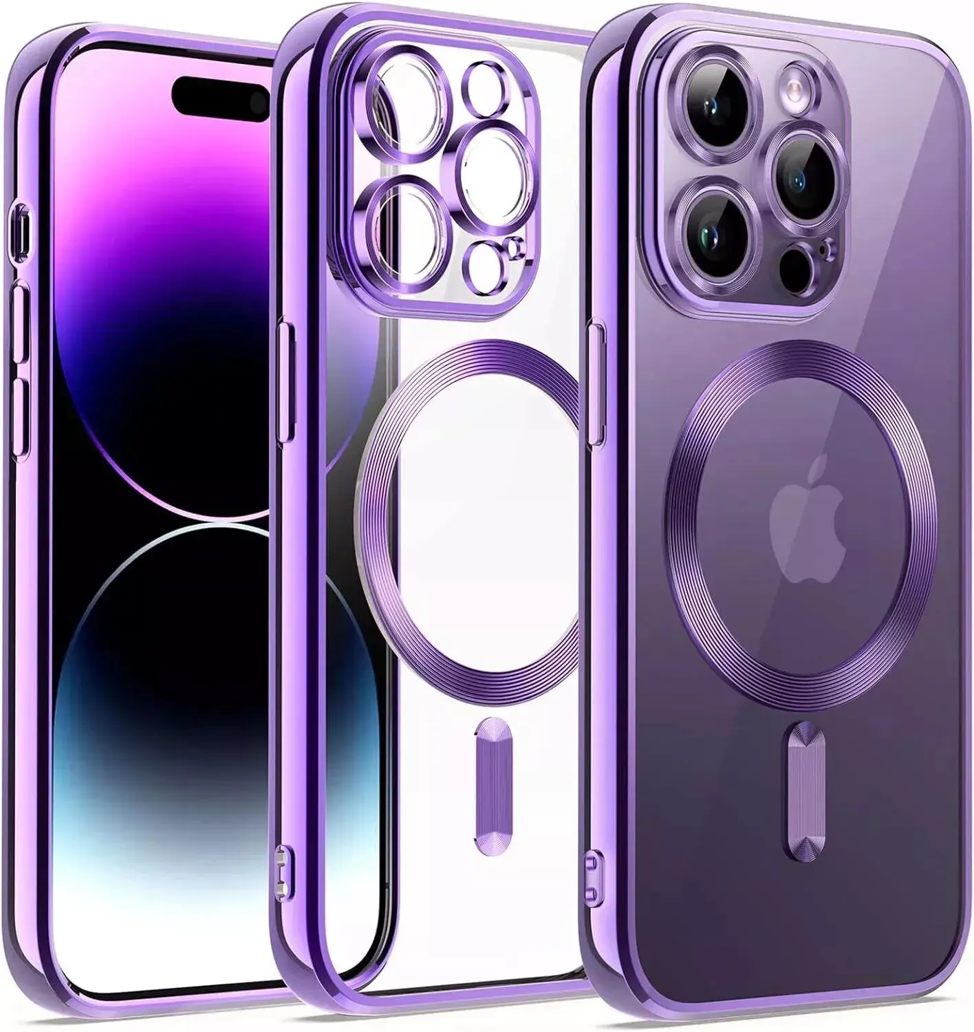 Apple Magsafe iPhone 15 Pro Max 14 13 Silicone Case with Anti-Scratch & Anti-Fingerprint Protection - Cellphone, Smartphone Phone Cover