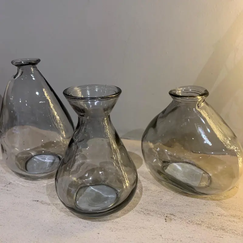 Smoked Grey Mini Glass Bubble vase 3
