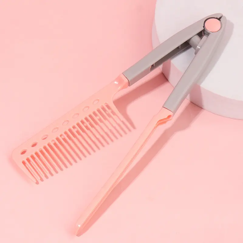 V-shaped straight hair comb, plywood comb, foldable hair styling comb, natural hair root fluffy artifact, straightening comb Haircare Heatless 1