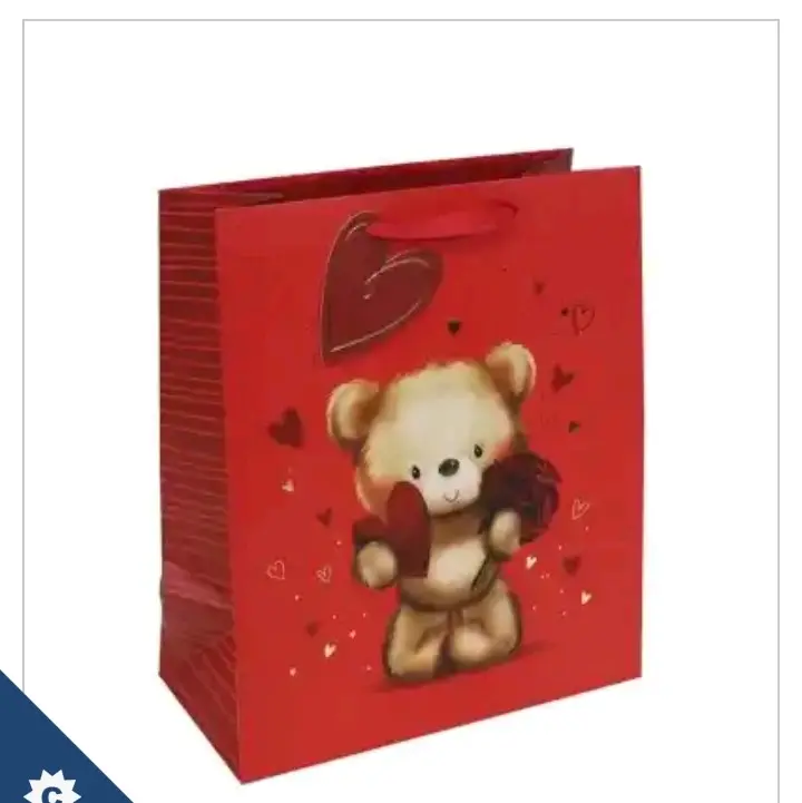 Valentine's Day Cute Bear Large Bag