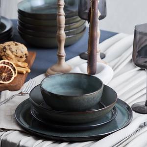 Karaca Fein 24-Piece Reactive Glaze Dinner Set for 6 People, Multi