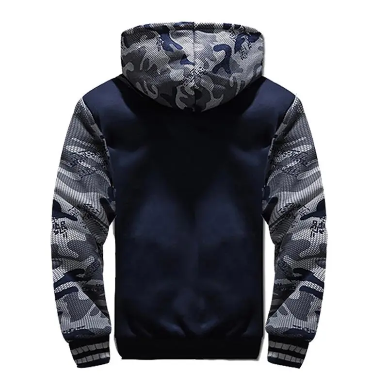 Men's Jacket Camouflage Thicken Winter Jackets for Men Fleece Long Sleeve Coat Man Casual Hoodies Streetwear Men's Coats 1