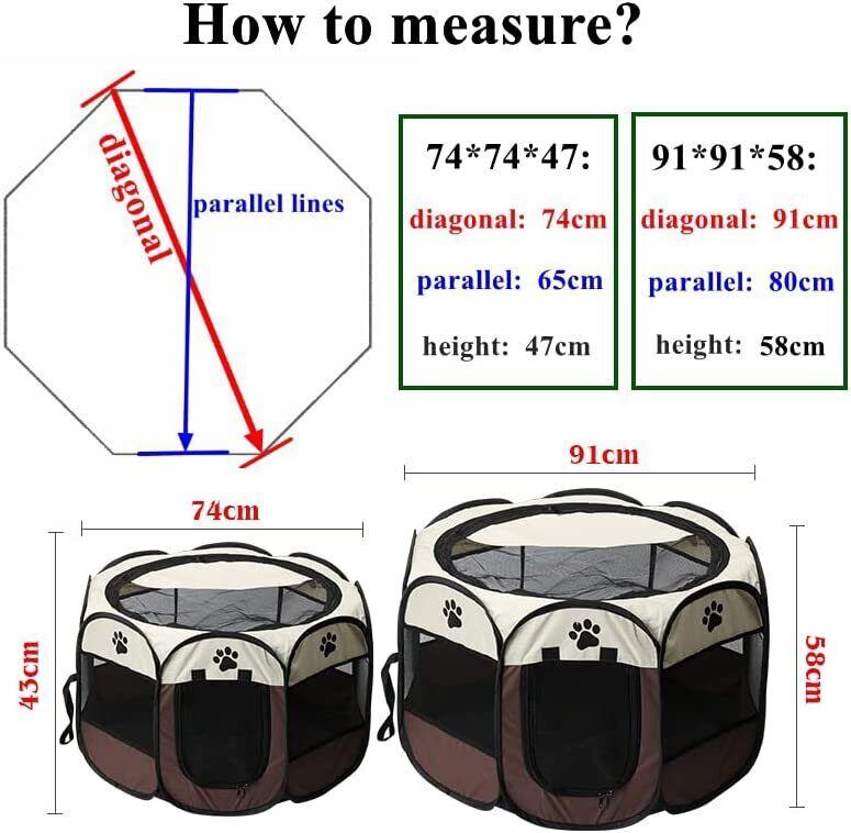 Product Introduction of Large Portable Pet Dog Cat Playpen Tent Oxford Fabric Fence Kennel Cage NEW 2