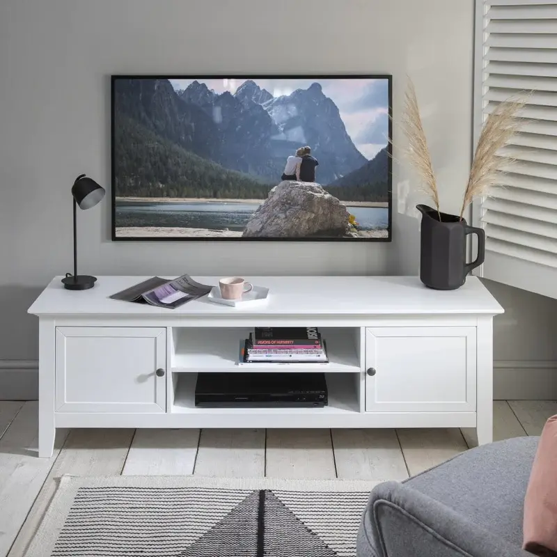 Karlstad TV Unit with Storage in Classic White or Grey 1