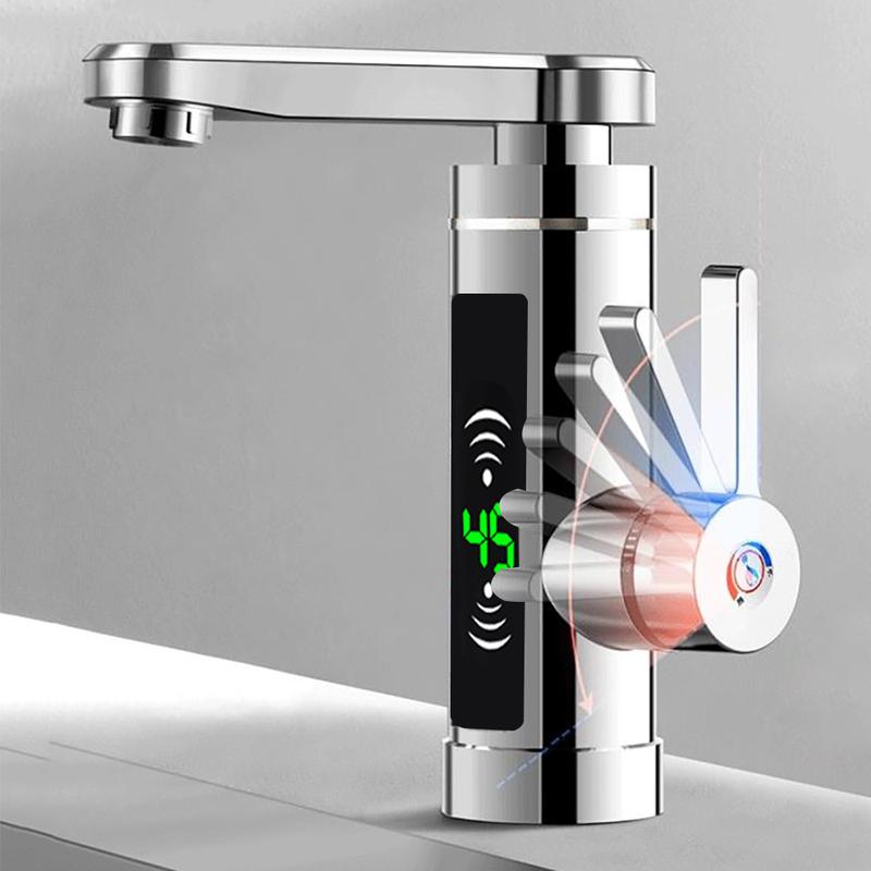 3000W Electric Faucet Instant Heating Continuous Heater Faucet with Digital LED Faucet 8