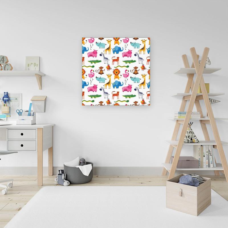 Hand Drawn Cartoon Animals Canvas 2