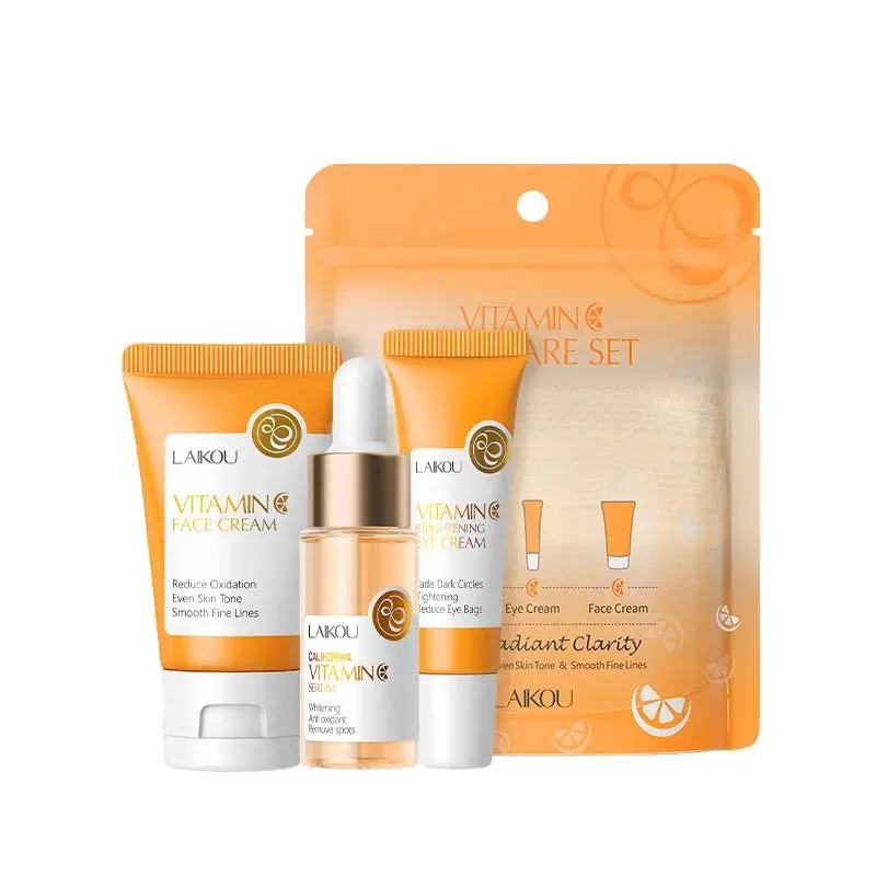 LAIKOU Vitamin C 24K Golden Sakura Skin Care Sets Face Cream Serum Eye Cream Moisturizing Face Care Kit 6