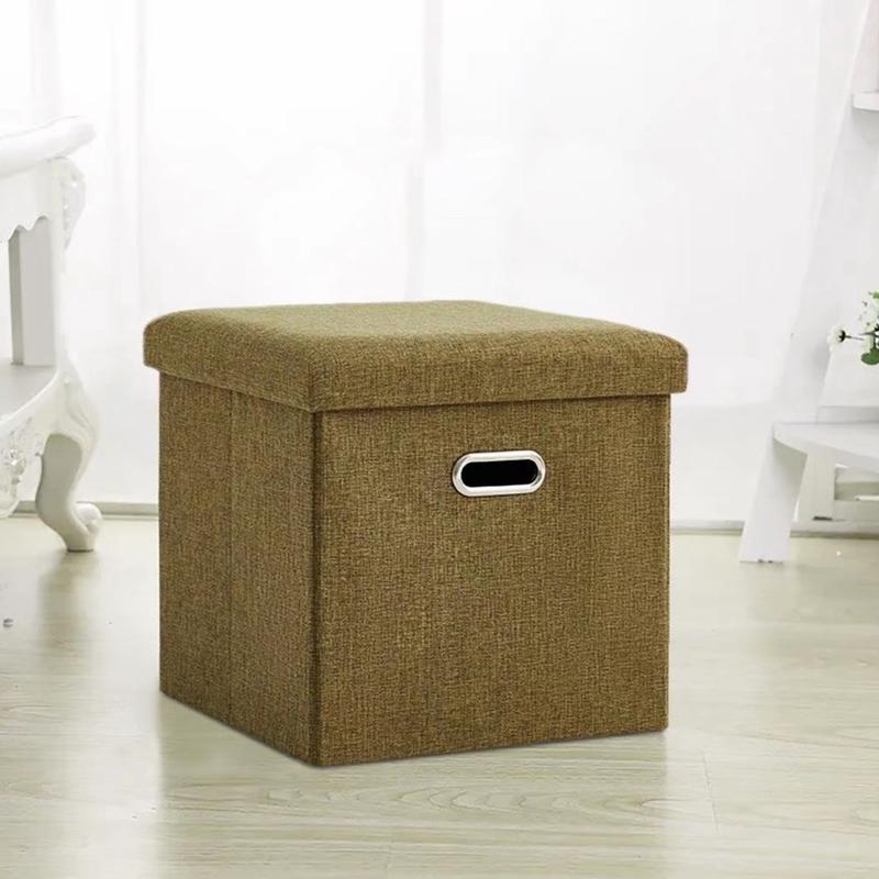 Foldable Storage Boxes with Lid (38x38x38cm)and Label Holder - Durable Organizers for Home and Office Room Decor 1