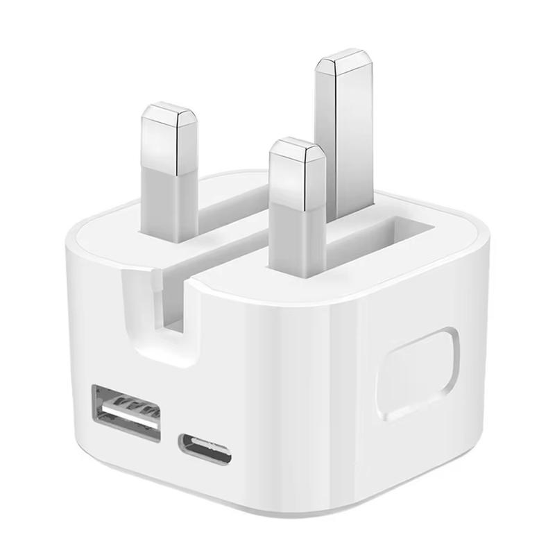 Fast Charging Dual Ports PD 20W UK Adapter USB & C Charger for iPhone Samsung HTC - Mobile Phone Accessories - Electronic Devices Smartphone Cellphone 5