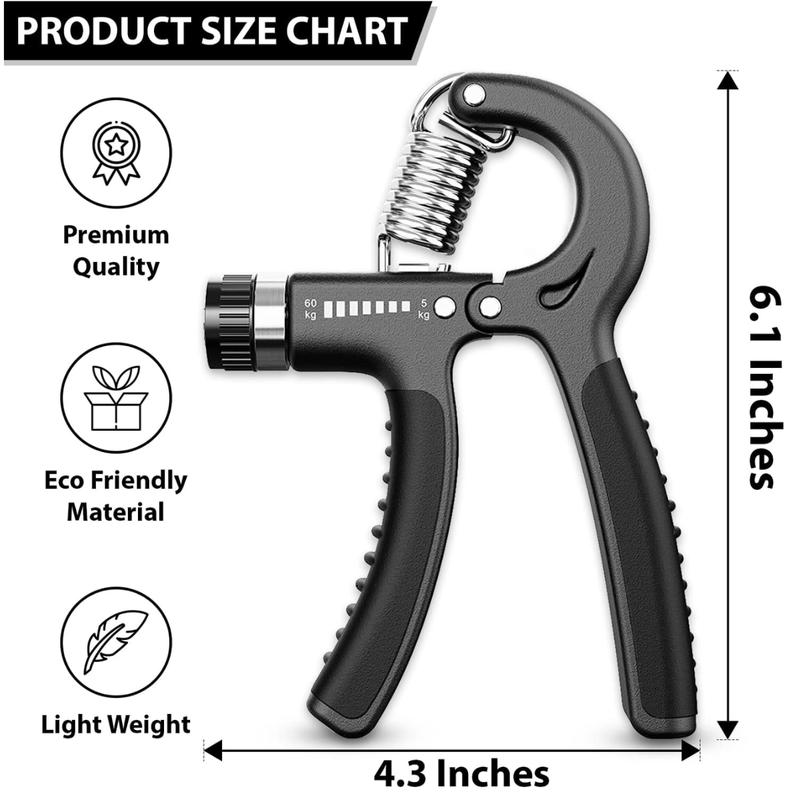 Hand Grip Strengthener 5-60 kg Resistance Stainless Steel Springs 5