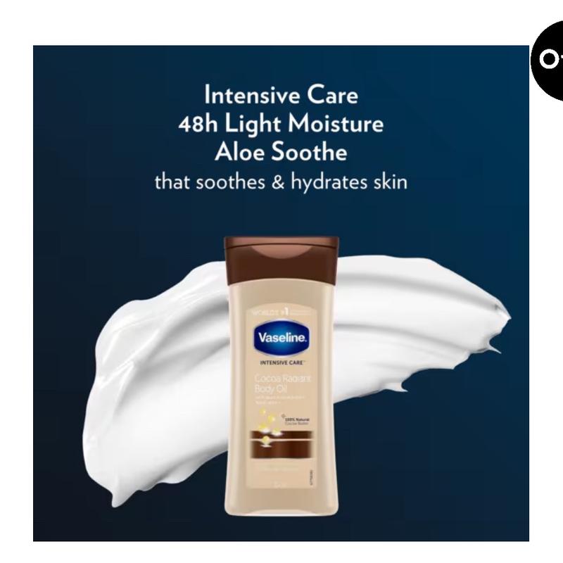 Pack of 3 Vaseline Intensive Care Body Oil Cocoa Radiant 200ml Body Care Moisture radiance 3