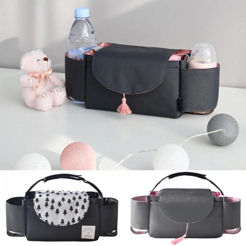 Multifunctional Pushchair Stroller Pram Organiser Bag Grey Baby Toddler 1