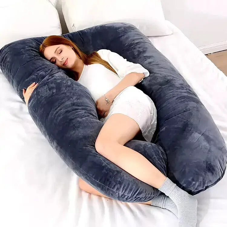 Spark House Pregnancy Pillows for Sleeping, U Shaped Full Body Maternity Pillow with Removable Cover - Support for Back, Legs, Belly, HIPS for Pregnant Women, 57 Inch Pregnancy Pillow for Women, Grey 0
