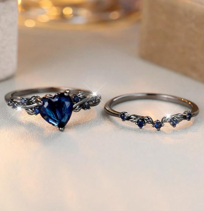 Product Introduction of Black Zircon Engagement Ring for Women Holiday Daily Jewelry Gift 8