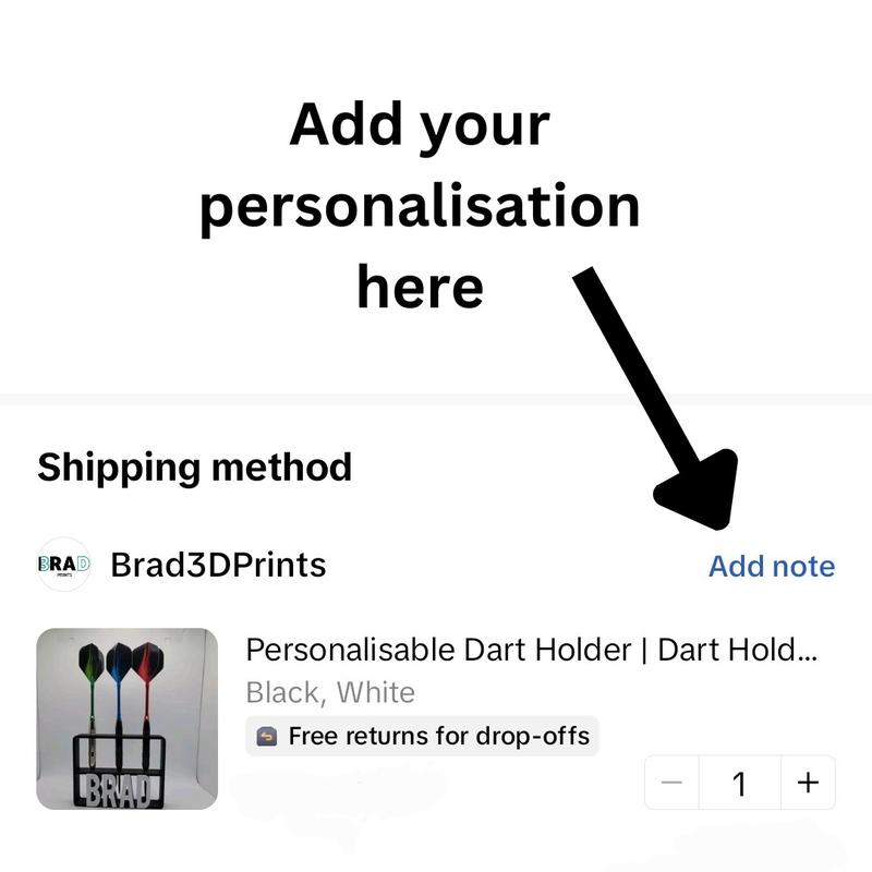 Personalisable Dart Holder | Dart Holder Name | Customizable Dart Gift | Perfect Organiser for Dart Lovers | Games Room Gift | GIft for Him 1