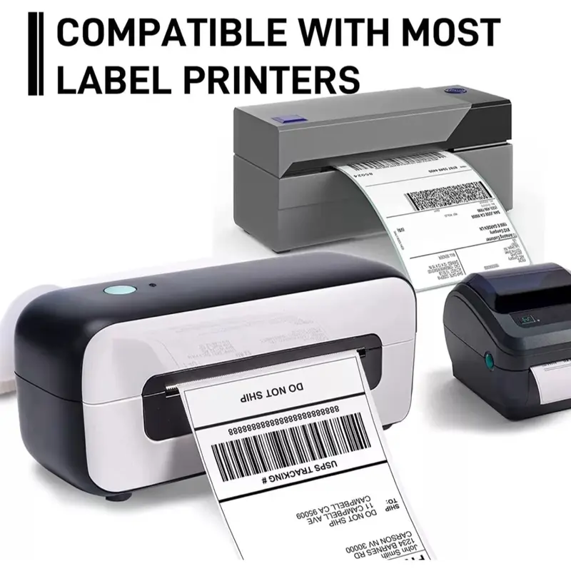 4x6 Inch Adhesive Direct Thermal address Shipping Labels, Paper Material, Easy to Print - Ideal for Mailing and Packaging 0