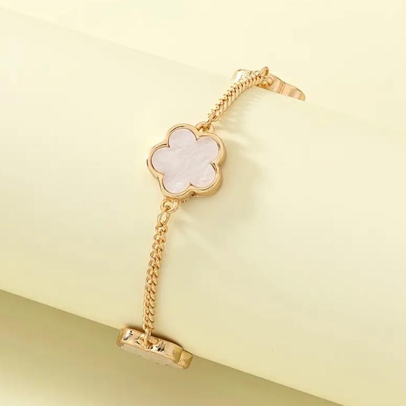 White clover leaf golden Bracelet for mother’s day,Birthday gift,Valentines day,party,Wedding 0