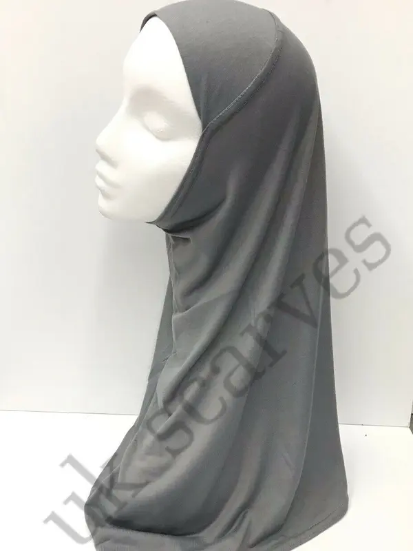MUSLIM KIDS GIRLS/ADULT HIJAB ISLAMIC HEADSCARF PLAIN SCARF ONE PIECE CHILDREN 5