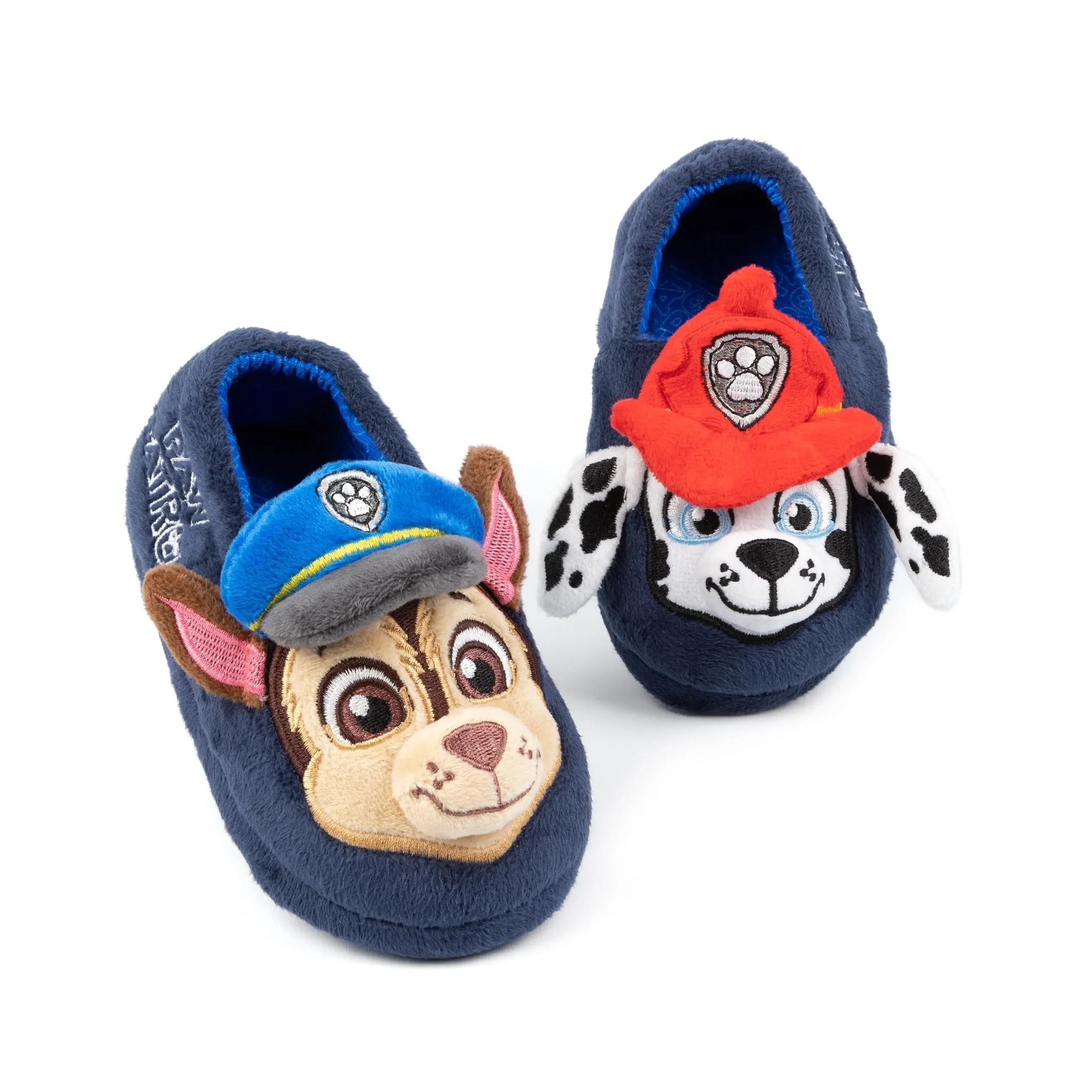 Vanilla Underground x Paw Patrol Boys Blue 3D Characters Applique Slip On Loafer Slippers