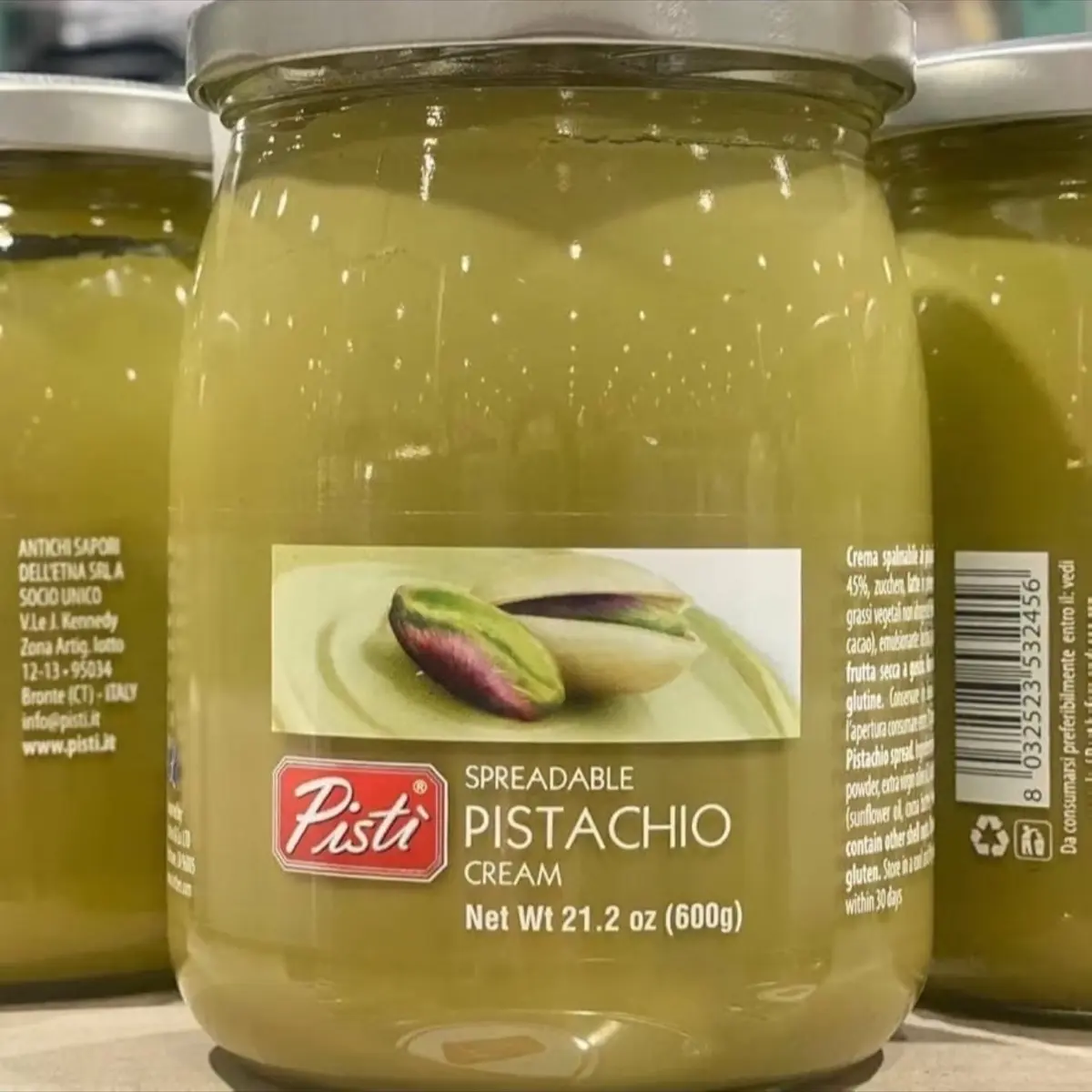 Pistachio Cream Spread Dubai Snack - Delicious Dessert - 600g jar Italian Sweet