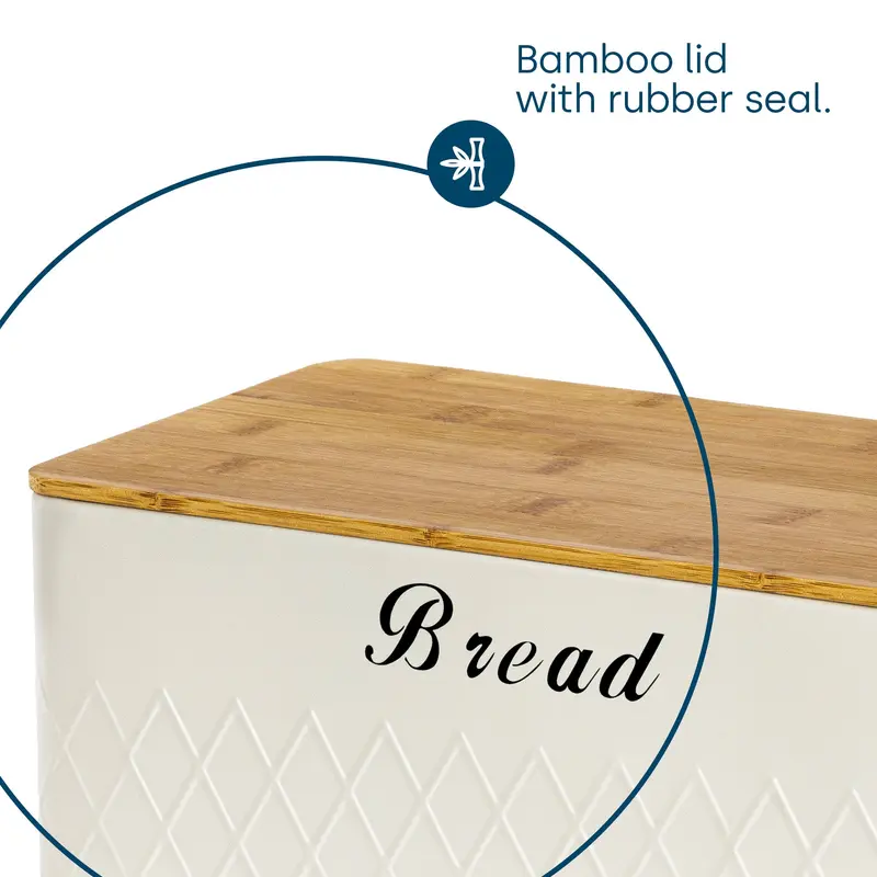 5pc Bread Bin & Canister Set - Cream 4