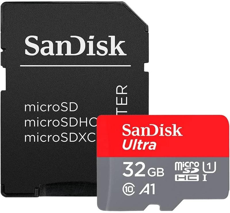 Ultra 32 GB microSDHC Memory Card + SD Adapter with A1 App Performance Speed Up to 98 MB/s, Class 10, U1, SD Adapter For Easy File Transfer, Accessories Smartphone Camera 0