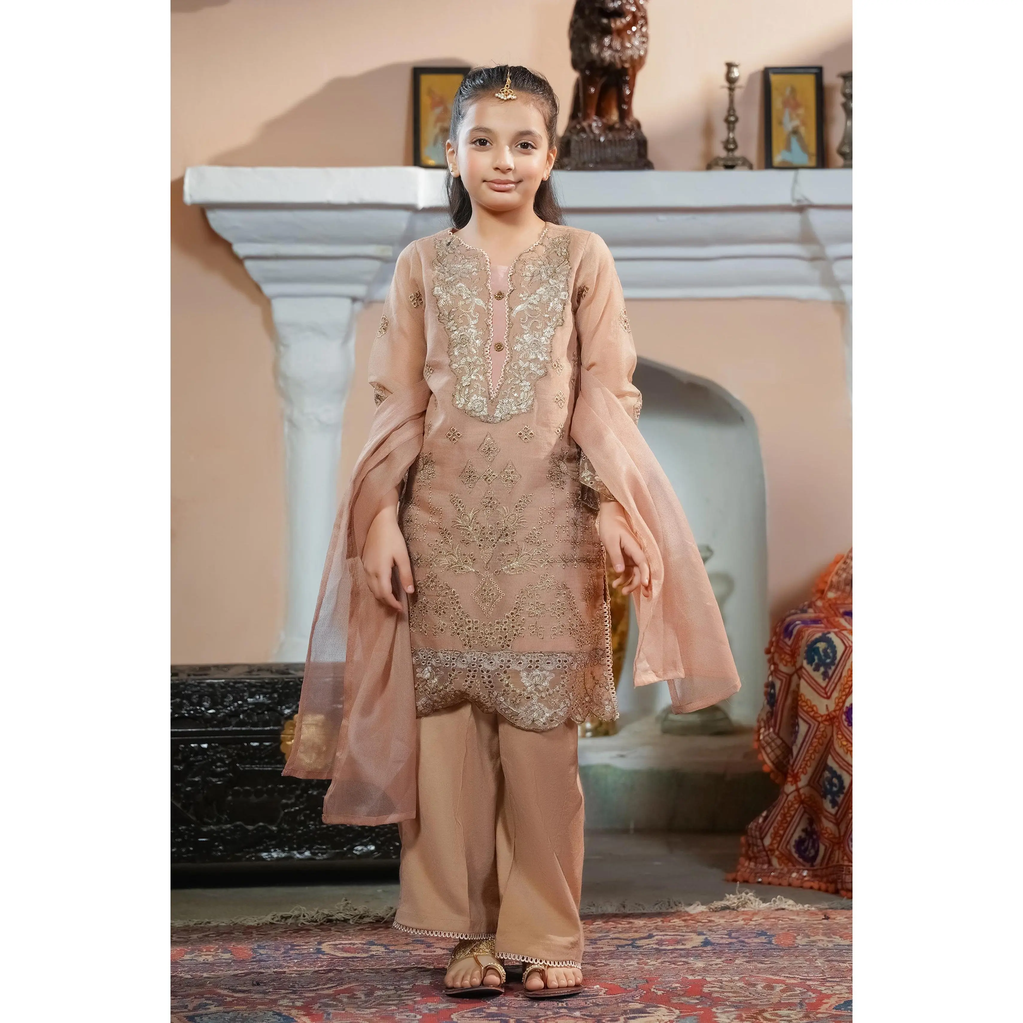 Motif Kids Schifilli Embroidered Suit