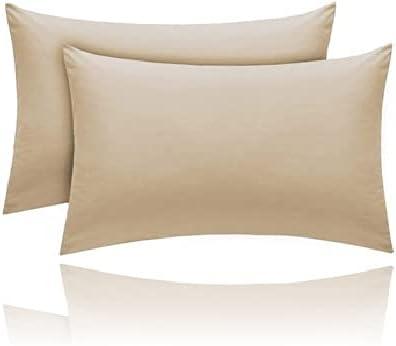 Pillowcases Pack of 2 - 22 Different Colours Polycotton Silk Easy Bed Pillow Cover - Cool and Comfortable Pillow Case - Percale Soft Pair of Pillows - 2 Pack Pillowcases Ultra Soft Comfy Premium Quality Plain Pillow Case Cover For Bedroom Pillowcases Pair 1