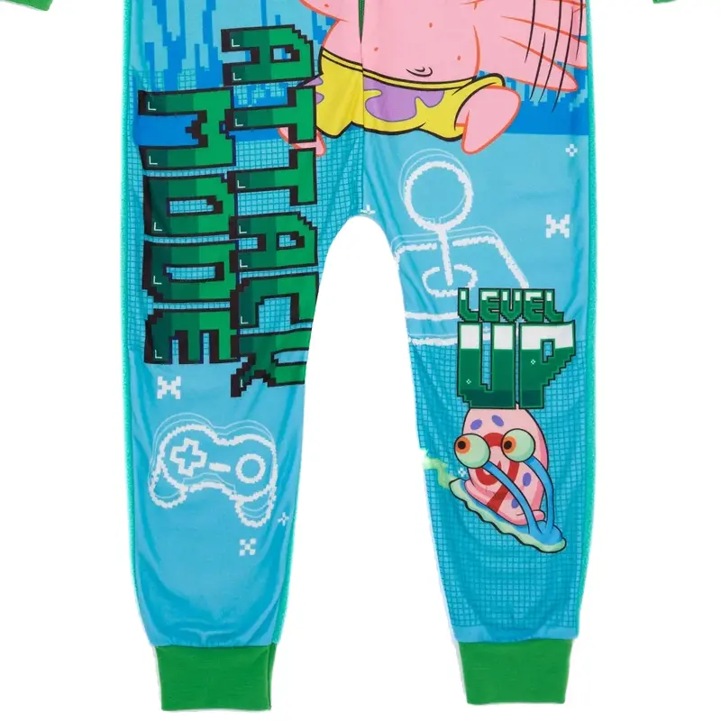 Boys SpongeBob SquarePants Micro Fleece Onesie All In One Age 3-10 Years 3