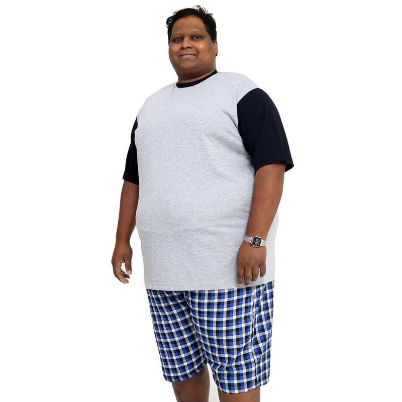 Big Size Pyjama Set PJ'S 'Blue Check' Plus Size 2XL 3XL 4XL 5XL 6XL 0