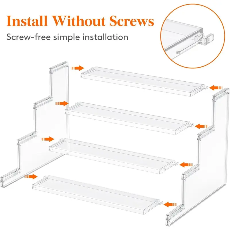 Lifewit 4 Tier Clear Cupcake Stand, Display Shelf for Cupcake, Desserts, Figurines, Display Risers Stand for Holiday, Birthday, Wedding Party Decor 1