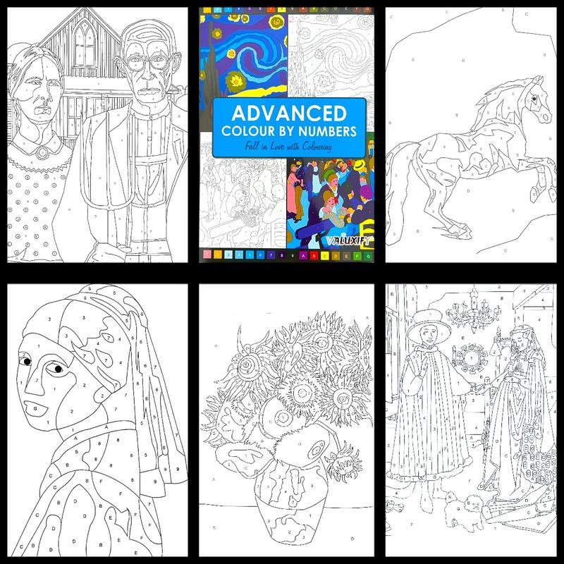 3X Colour by Numbers Adult Colouring Books - Pack of 3 coloring 7