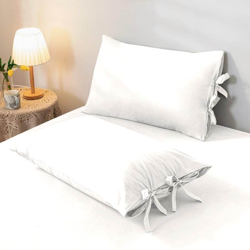 Luxury 3 Piece Duvet Quilt Cover Set Plain Bow Knotted Duvet Covers with Pillowcases Button Closure Breathable Microfiber Dyed Duvet Covers Sets 8