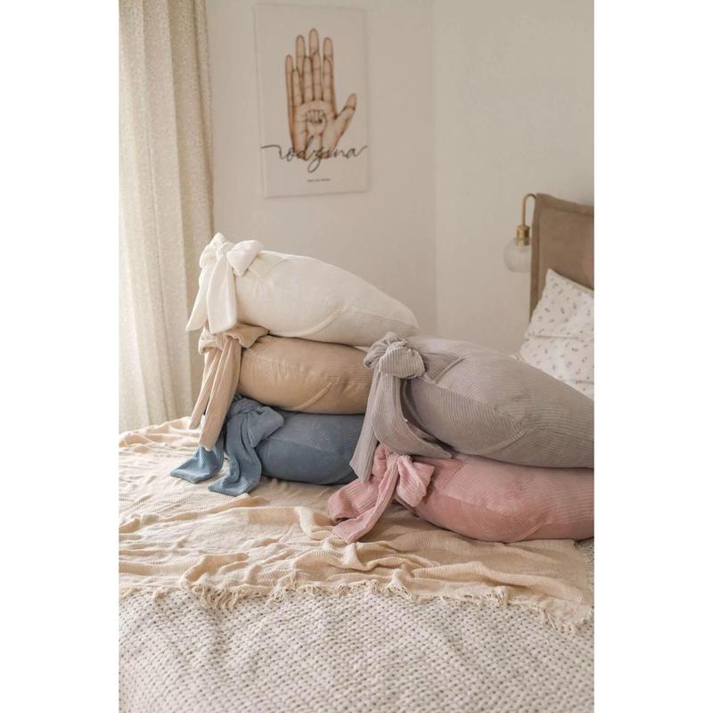 Corduroy Velvet Nursing Pillow - Blue 4